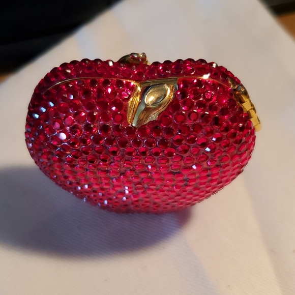 Estee Lauder LADY APPLE Red SWAROVSKI Crystals Gold Collectible Powder {Rare} - Picture 8 of 8